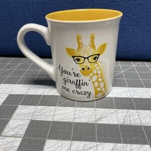 You're Giraffin' Me Crazy Large Ceramic Giraffe Glasses Coffee Cup Love Your Mug